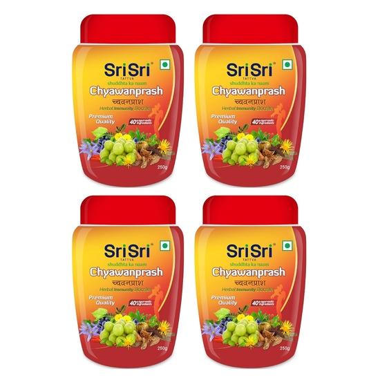 Sri Sri Tattva Chyawanprash - Herbal Immunity Booster with 40+ Ayurvedic Ingredients for Better Strength and Stamina - 250g (Pack of 4)
Sri Sri Tattva Chyawanprash - Herbal Immunity Booster with 40+ Ayurvedic Ingredients for Better Strength and Stamina - 250g (Pack of 4)