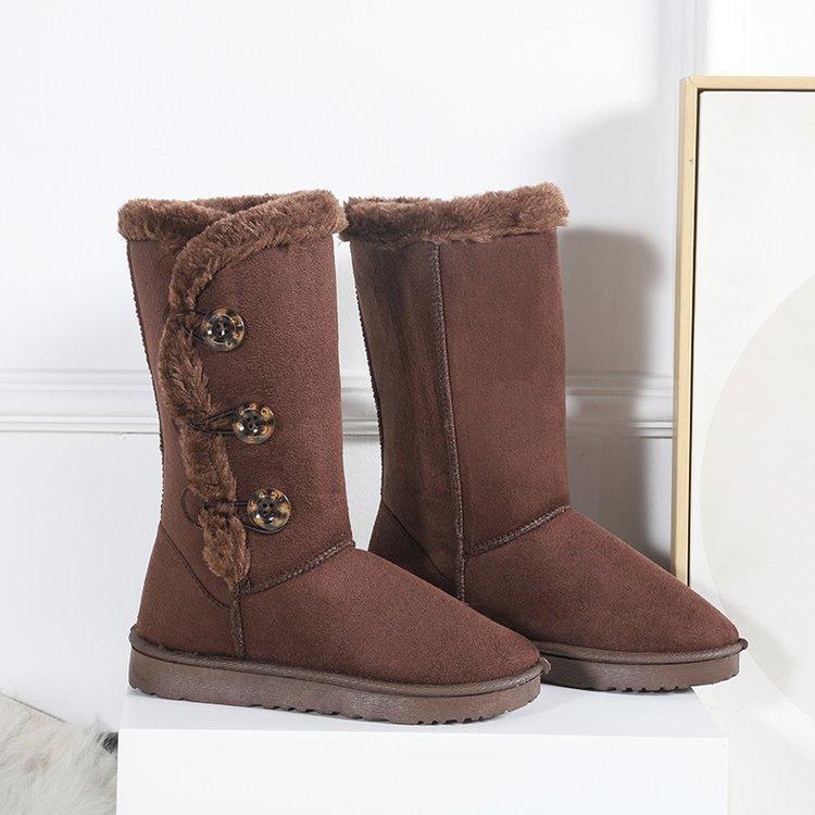 European and American winter new thick-soled velvet thickened snow boots for women, large size warm towel, medium boots for women 36 темно-коричневого кольору
European and American winter new thick-soled velvet thickened snow boots for women, large size warm towel, medium boots for women 36 темно-коричневого кольору