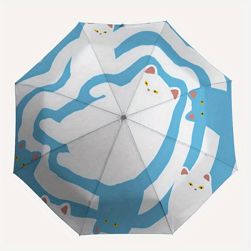1pc White Catsd Automatic Folding Umbrella, Portable & Foldable Design with 8 Ribs, Casual Outdoor Accessory Halloween and Christmas gifts y
1pc White Catsd Automatic Folding Umbrella, Portable & Foldable Design with 8 Ribs, Casual Outdoor Accessory Halloween and Christmas gifts y