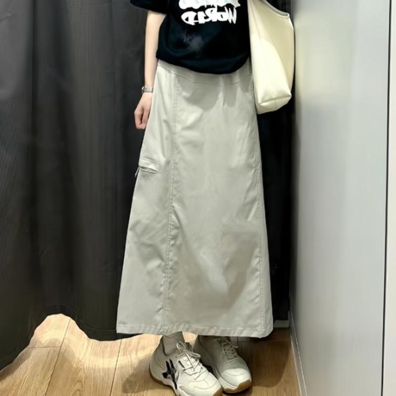 Women s Autumn Grayish-White Utility High-Waist A-Line Maxi Skirt - Vintage American Style Slim-Fit Half Skirt XL
Women s Autumn Grayish-White Utility High-Waist A-Line Maxi Skirt - Vintage American Style Slim-Fit Half Skirt XL