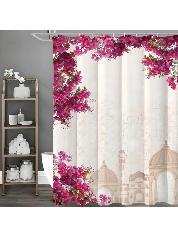 Purple Floral Castle Palace Shower Curtain, Bathroom Decorative Shower Curtain, Waterproof Shower Curtain With Hooks W60H190(CM)-1 Pcs
Purple Floral Castle Palace Shower Curtain, Bathroom Decorative Shower Curtain, Waterproof Shower Curtain With Hooks W60H190(CM)-1 Pcs