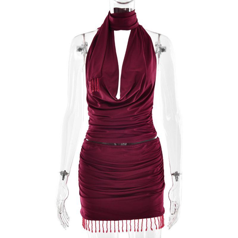 Западный стиль Инс Новая мода На шнуровке Открытая спина Плиссированный топ Сексуальное платье-футляр с открытой талией Короткое платье Платье Наряд Женщины Burgundy S
Западный стиль Инс Новая мода На шнуровке Открытая спина Плиссированный топ Сексуальное платье-футляр с открытой талией Короткое платье Платье Наряд Женщины Burgundy S