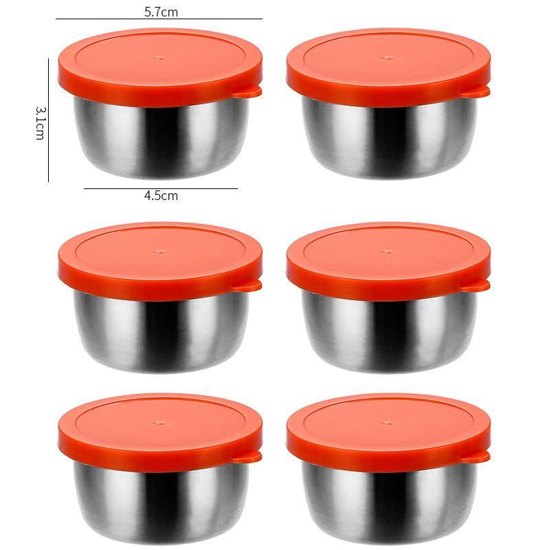 6 Pack Mini Stainless Steel Dipping Sauce Bowls, Small Condiment Containers with Leakproof Silicone Lids, 2.24 inches червоний
6 Pack Mini Stainless Steel Dipping Sauce Bowls, Small Condiment Containers with Leakproof Silicone Lids, 2.24 inches червоний