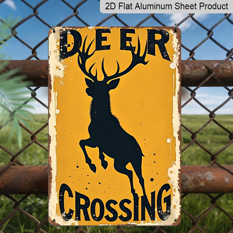 2D Flat, 1pc Vintage Deer Crossing Warning Sign Wall Art - Aluminum Metal Plaque with Rustic Yellow & Black Design, 8x12 Inch Indoor/Outdoor 20*30cm
2D Flat, 1pc Vintage Deer Crossing Warning Sign Wall Art - Aluminum Metal Plaque with Rustic Yellow & Black Design, 8x12 Inch Indoor/Outdoor 20*30cm