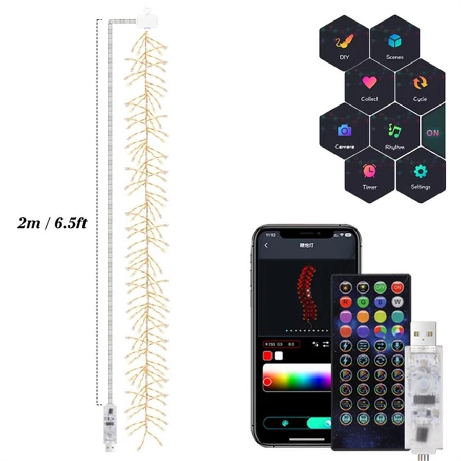 2 IN 1 1.65M Smart App Firecracker String Light Dreamcolor Electronic Firecracker New Year APP Control Christmas Garland Light
2 IN 1 1.65M Smart App Firecracker String Light Dreamcolor Electronic Firecracker New Year APP Control Christmas Garland Light