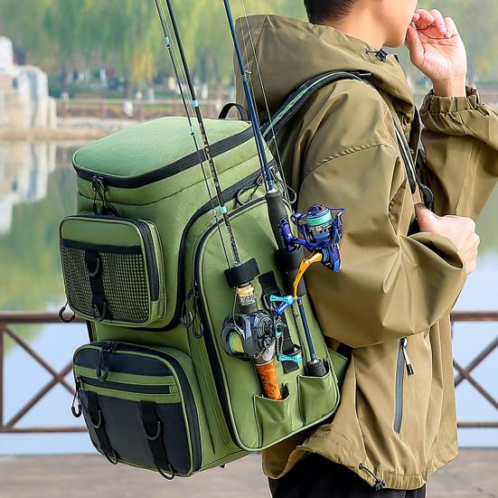 Fish Tackle Lure Organizer Storage Backpack Multi-layer Large-Capacity Design Waterproof Fishing Bag with Rod Holders камуфляжний
Fish Tackle Lure Organizer Storage Backpack Multi-layer Large-Capacity Design Waterproof Fishing Bag with Rod Holders камуфляжний