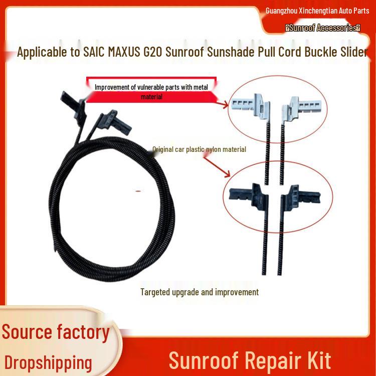 Maxus G20 Sunroof Slider Repair Kit: Pull Cord, Frame, Sunshade Rope, Headliner Wire. Maxus G20
Maxus G20 Sunroof Slider Repair Kit: Pull Cord, Frame, Sunshade Rope, Headliner Wire. Maxus G20