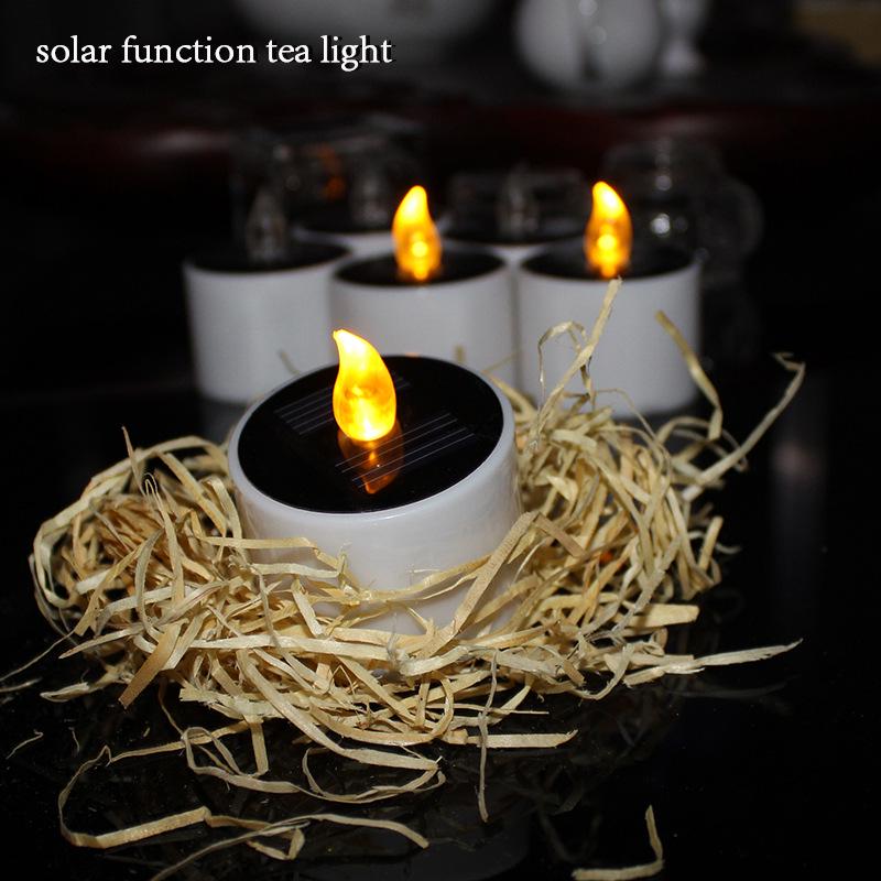 Solar Candles Light Tea Lamps Flicker Candles Flameless Outdoor Waterproof LED Light Halloween Home Decoration Supplies
Solar Candles Light Tea Lamps Flicker Candles Flameless Outdoor Waterproof LED Light Halloween Home Decoration Supplies