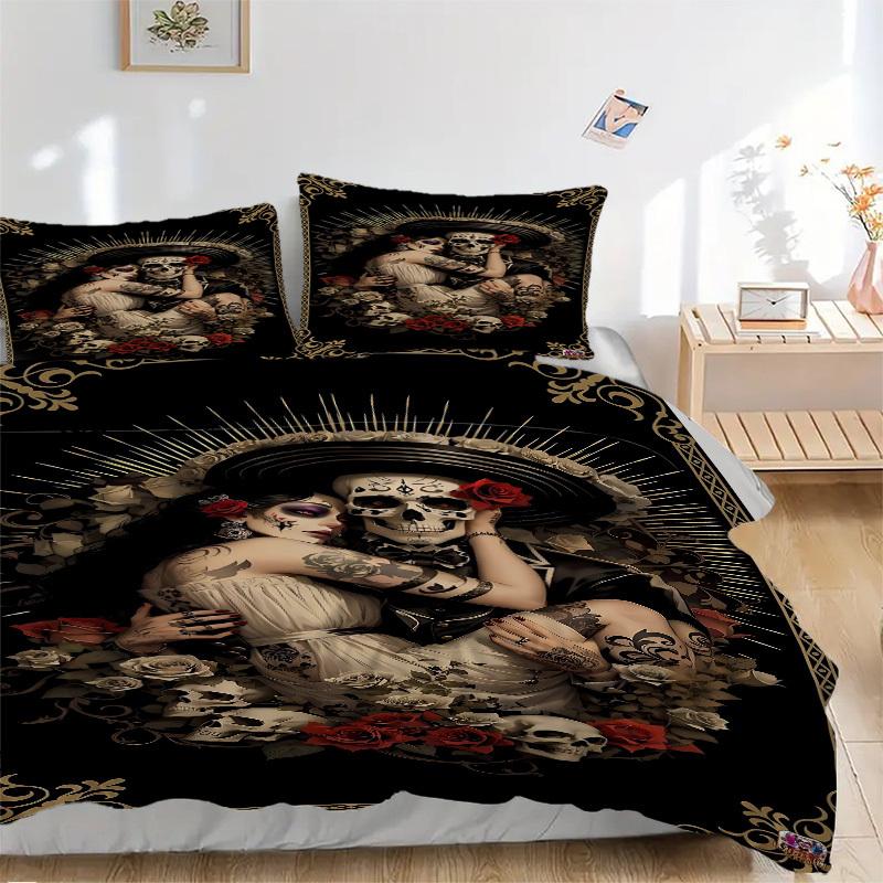 3pcs Sugar Skull Duvet Cover Set, Soft Comfortable Duvet Cover,Guest Room (1*Duvet Cover + 2*Pillowcase, Without Core) yy251104163 135x200cm
3pcs Sugar Skull Duvet Cover Set, Soft Comfortable Duvet Cover,Guest Room (1*Duvet Cover + 2*Pillowcase, Without Core) yy251104163 135x200cm