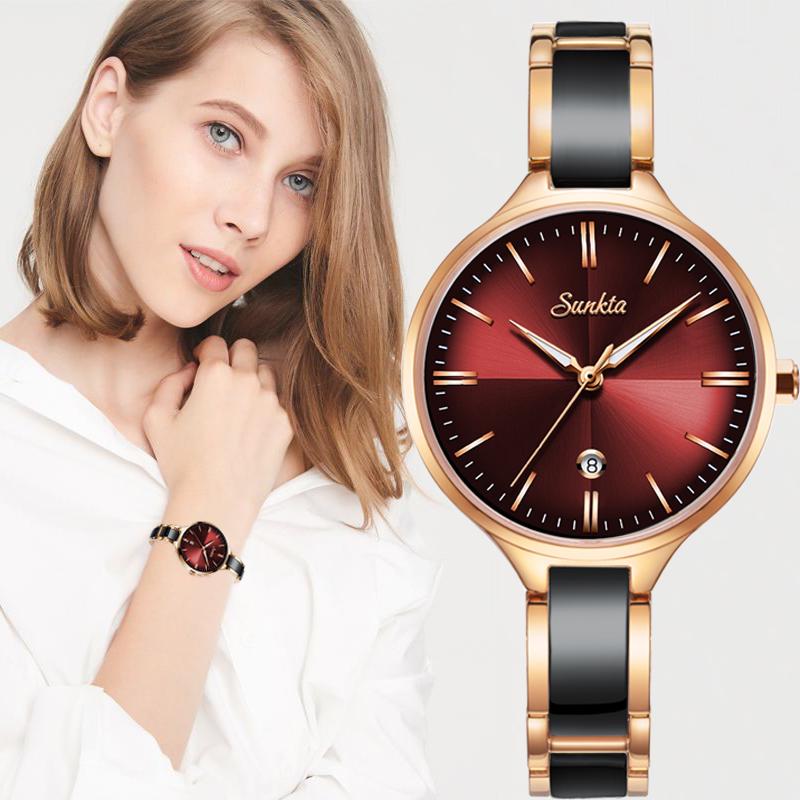 SUNKTA модные женские часы розово-красные женские часы-браслет Reloj Mujer 2019новые креативные водонепроницаемые кварцевые часы для женщин
SUNKTA модные женские часы розово-красные женские часы-браслет Reloj Mujer 2019новые креативные водонепроницаемые кварцевые часы для женщин