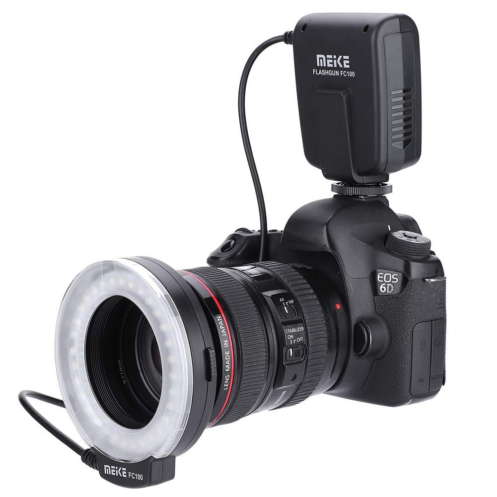 FC 100 Ring Flash, Close-up Strobe, LED Macro Ring Light, Macro Ring Flash, LED Macro Ring Flash Light, 7 Bright Lights, Plastic, 5000k, for Canon
FC 100 Ring Flash, Close-up Strobe, LED Macro Ring Light, Macro Ring Flash, LED Macro Ring Flash Light, 7 Bright Lights, Plastic, 5000k, for Canon