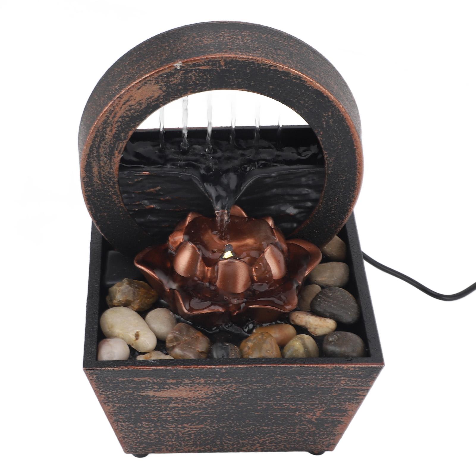 Настольный USB-фонтан с LED-подсветкой, золотым цветочным декором и каменными элементами для гостиной
Настольный USB-фонтан с LED-подсветкой, золотым цветочным декором и каменными элементами для гостиной