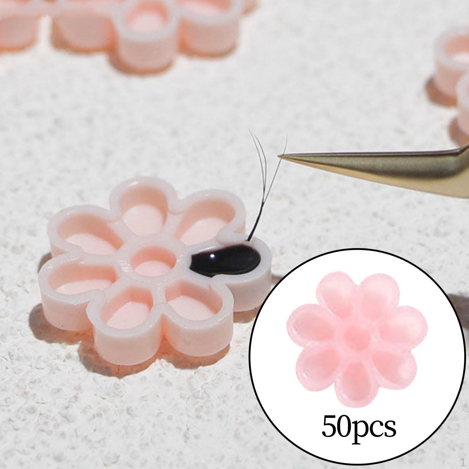 50 Pieces Glue Cups, Flower Shaped Organizer Delay Cup for Extension Supplies Volume Lashes Pigment Sakura Pink
50 Pieces Glue Cups, Flower Shaped Organizer Delay Cup for Extension Supplies Volume Lashes Pigment Sakura Pink