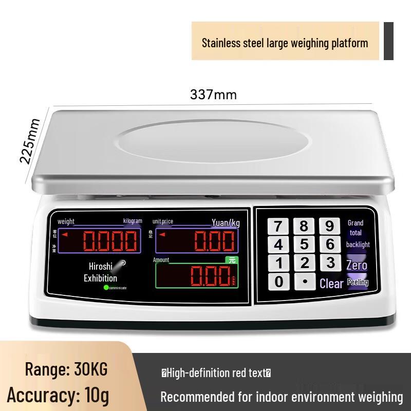 Hao Zhan 30kg Stainless Steel Commercial Pricing Scale
Hao Zhan 30kg Stainless Steel Commercial Pricing Scale