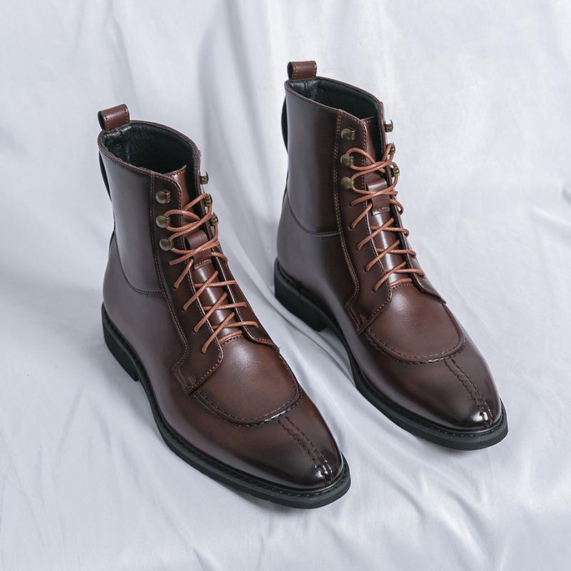 2025 autumn new high-top leather shoes large size pointed Martin boots British trendy shoes foreign trade men s shoes 46 коричневий
2025 autumn new high-top leather shoes large size pointed Martin boots British trendy shoes foreign trade men s shoes 46 коричневий