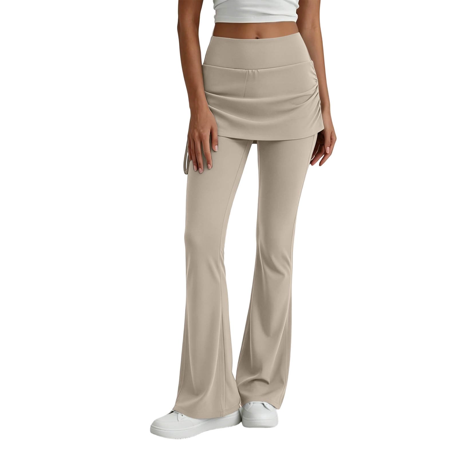 Women High Waist Wide Leg Yoga Pants with Skirt Overlay Stretchy Workout Leggings for Fitness Running and Casual Wear L хакі
Women High Waist Wide Leg Yoga Pants with Skirt Overlay Stretchy Workout Leggings for Fitness Running and Casual Wear L хакі