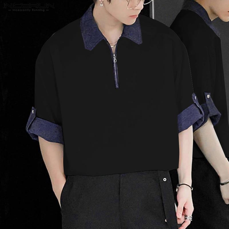 INCERUN Oversized Men Zip-Up Lapel Neck Stitching Color Short Sleeve T-shirts Tops 5XL
INCERUN Oversized Men Zip-Up Lapel Neck Stitching Color Short Sleeve T-shirts Tops 5XL