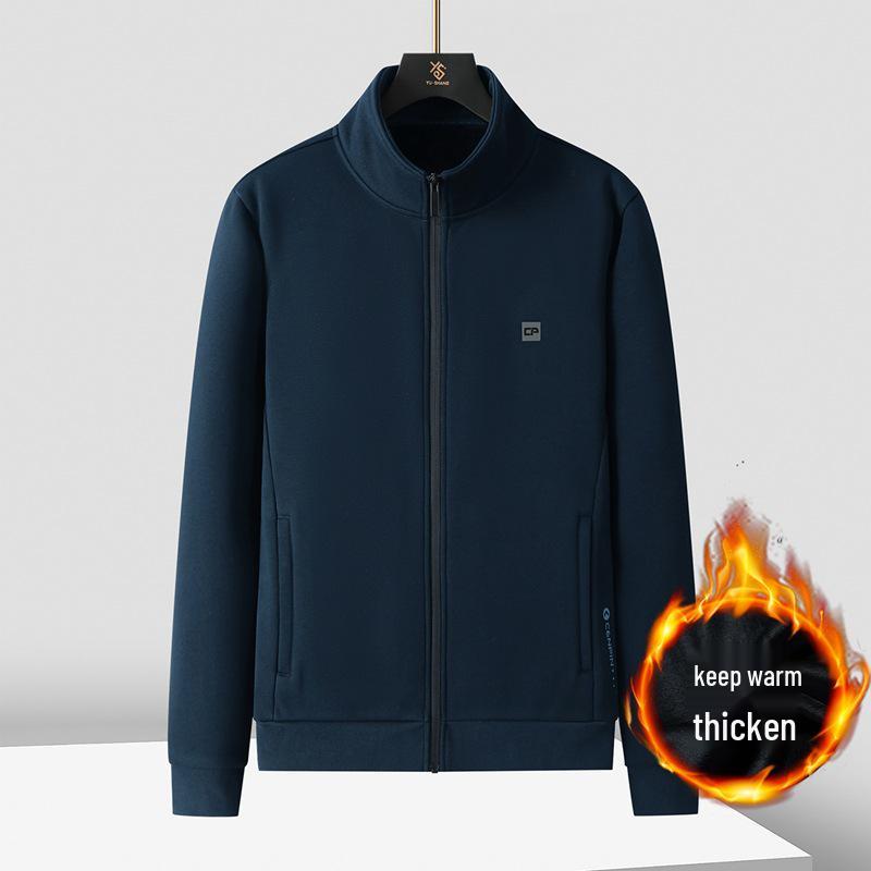 Men s Fleece-Lined Stand Collar Winter Jacket - Casual Sportswear Cardigan Plus Size 175 темно-синього кольору
Men s Fleece-Lined Stand Collar Winter Jacket - Casual Sportswear Cardigan Plus Size 175 темно-синього кольору