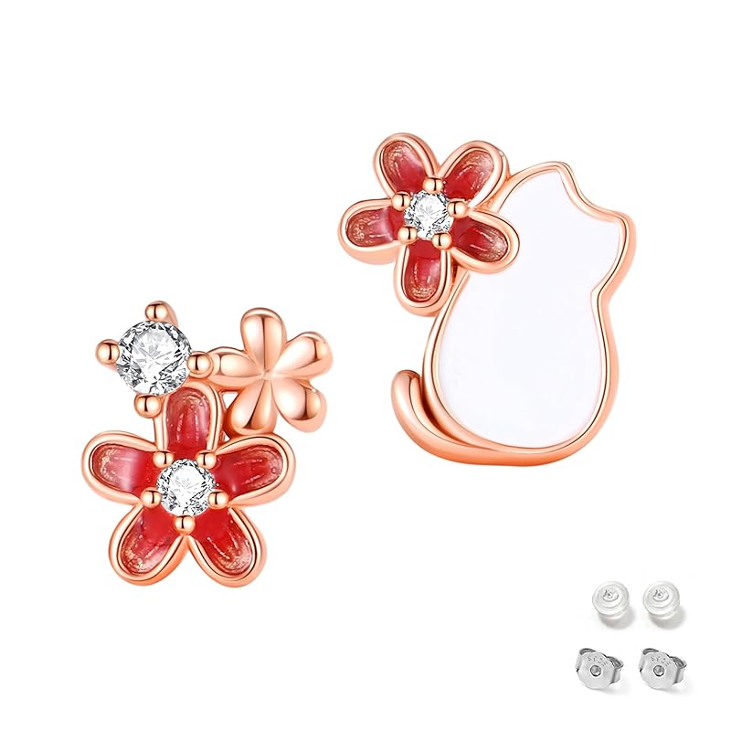 Silver Thunder earrings ladies cat cherry blossoms motif Popularity asymmetrical silver 925 Compatible with metal allergies earrings 18k gold cute·
Silver Thunder earrings ladies cat cherry blossoms motif Popularity asymmetrical silver 925 Compatible with metal allergies earrings 18k gold cute·