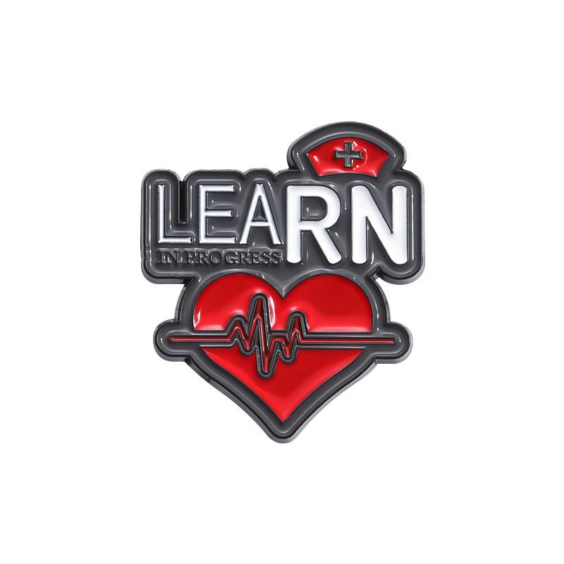 И Уникальная Веселая Брошь в Больничном Стиле с Дизайном Сердца и Букв Для Стильных Медсестер