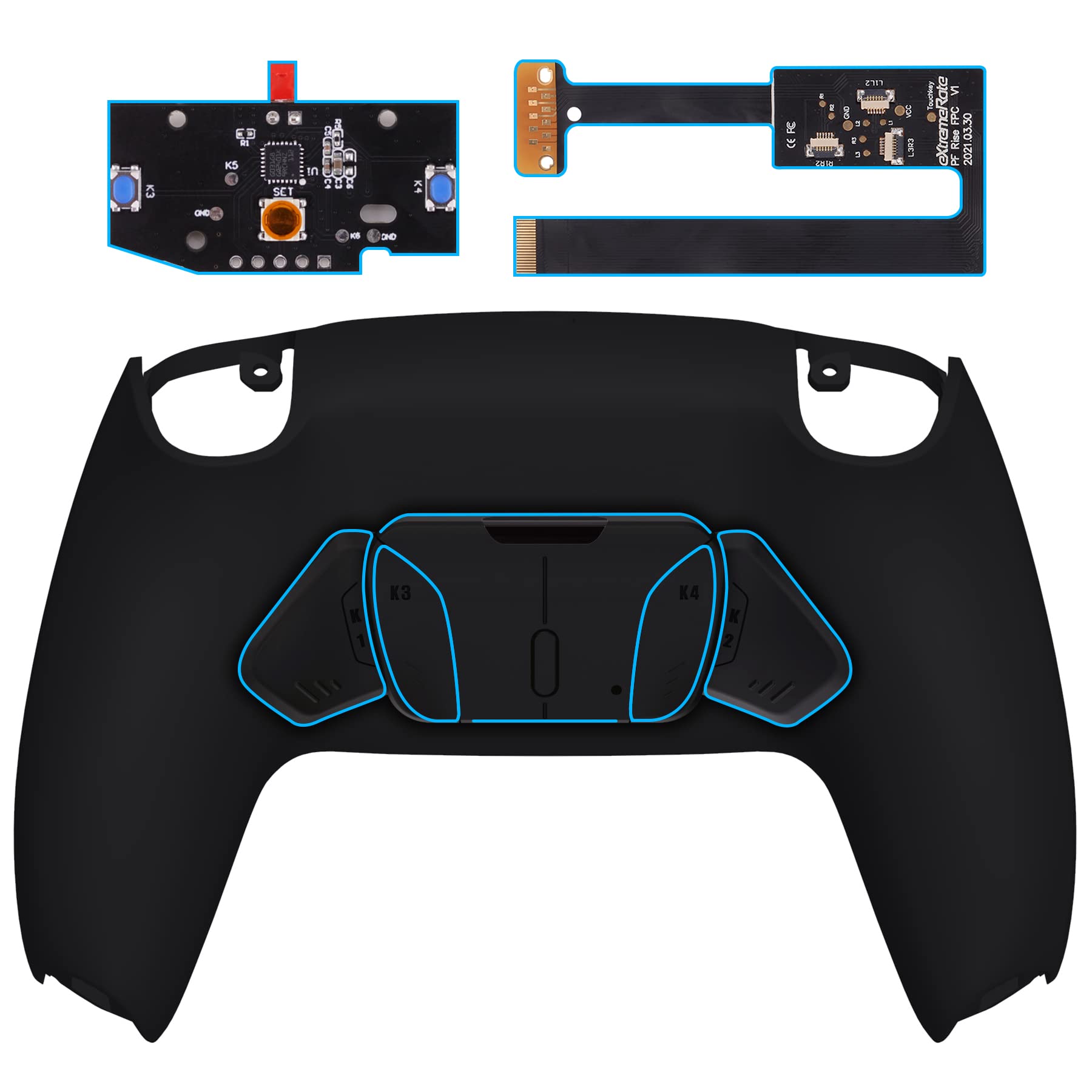 eXtremeRate Programmable Back Paddle RISE4 Remapping Kit for Compatible with PS5 Controller Compatible with Solid Color Plastic PS5 Controller with
eXtremeRate Programmable Back Paddle RISE4 Remapping Kit for Compatible with PS5 Controller Compatible with Solid Color Plastic PS5 Controller with