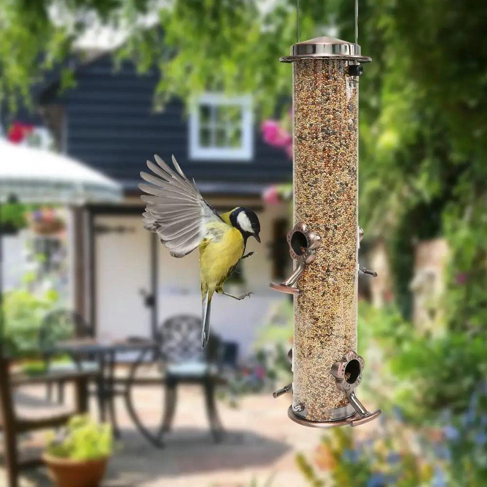 Automatic Bird Food Dispenser Metal Bird Feeding Bowl Bird Raising Tool Bird Feeder Outside Patio прозорий
Automatic Bird Food Dispenser Metal Bird Feeding Bowl Bird Raising Tool Bird Feeder Outside Patio прозорий