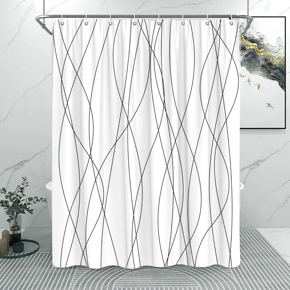 Модные серые полосатые занавески для душа, современные простые линейные узоры, домашние полиэстеровые напечатанные занавески для душа, декор для ванной комнаты с крючками 180x210cm
Модные серые полосатые занавески для душа, современные простые линейные узоры, домашние полиэстеровые напечатанные занавески для душа, декор для ванной комнаты с крючками 180x210cm