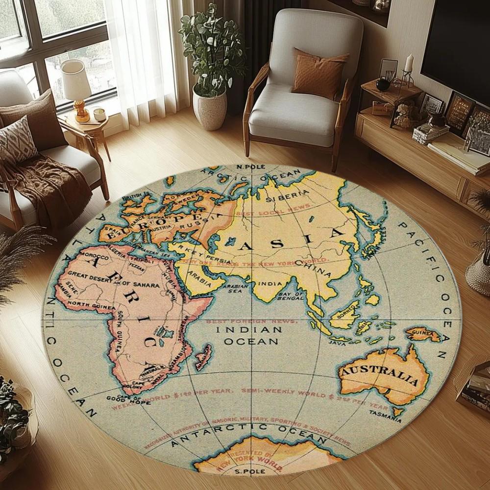 World Map Round Rug for Office, Office Rug, Educational Mat, Learning Rug, Kids Rug, Kids Room Rug, Printed Rug, Playroom Carpet 80cmx80cm
World Map Round Rug for Office, Office Rug, Educational Mat, Learning Rug, Kids Rug, Kids Room Rug, Printed Rug, Playroom Carpet 80cmx80cm