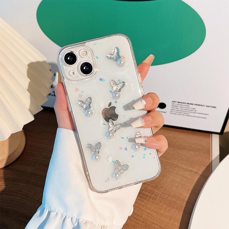 Xiaoqing Fresh Air Pearl Butterfly Flower Mobile Phone Case For Iphone16 Transparent 17P Rhinestone 15 Fine Hole 13 iPhone 7/8/SE 2020
Xiaoqing Fresh Air Pearl Butterfly Flower Mobile Phone Case For Iphone16 Transparent 17P Rhinestone 15 Fine Hole 13 iPhone 7/8/SE 2020