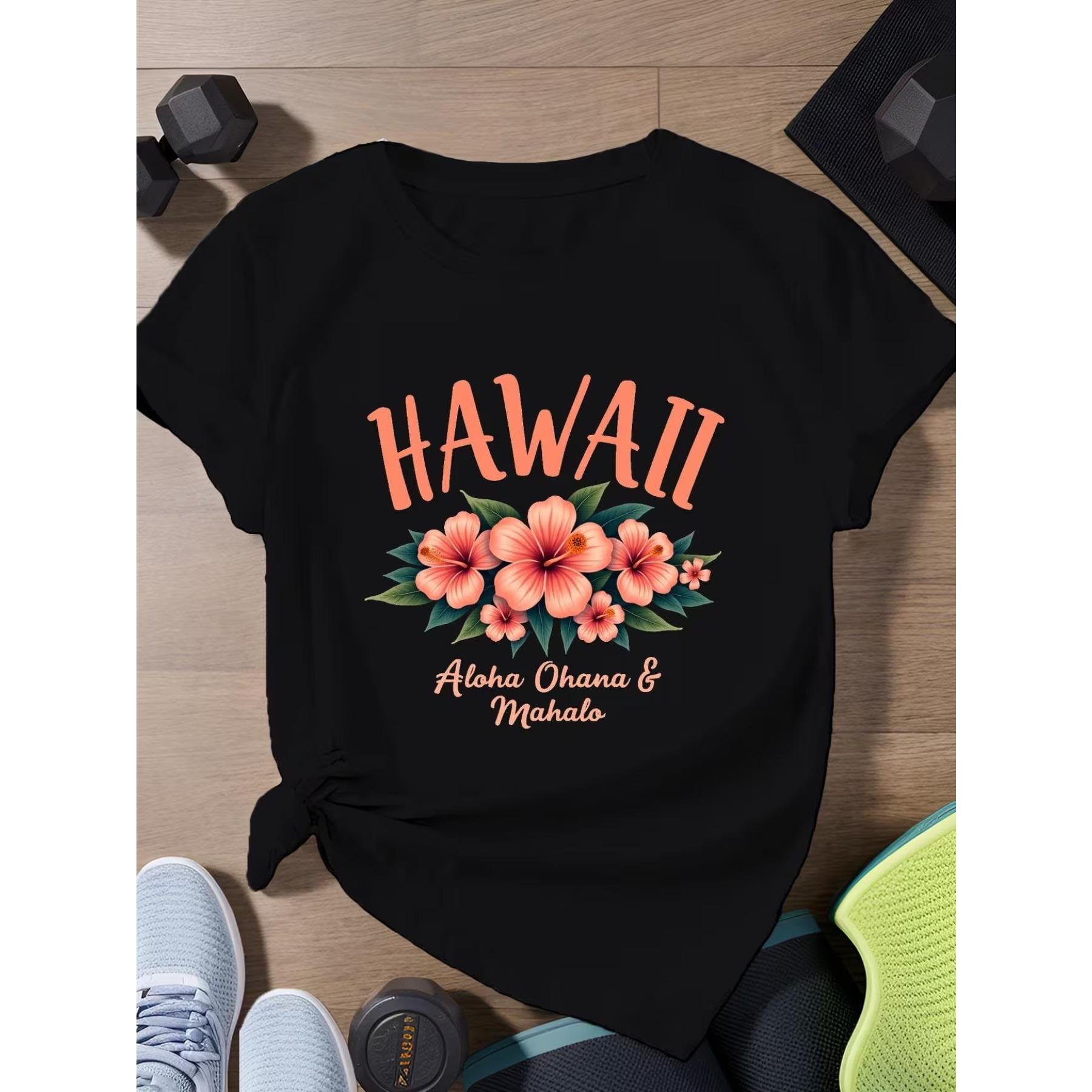 Hawaii Aloha Ohana Mahalo Hibiscus Floral Graphic T-Shirt - Black Crew Neck Short Sleeve Tee, Made From Ultra-Soft, Summer XXL
Hawaii Aloha Ohana Mahalo Hibiscus Floral Graphic T-Shirt - Black Crew Neck Short Sleeve Tee, Made From Ultra-Soft, Summer XXL