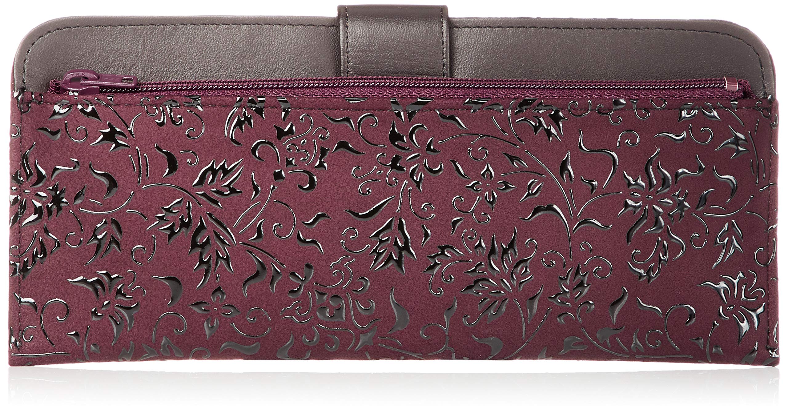 Indenya Long Wallet, Large, Purple Deerskin with Black Lacquer, Floral Arabesque Pattern, 2107-06-041
Indenya Long Wallet, Large, Purple Deerskin with Black Lacquer, Floral Arabesque Pattern, 2107-06-041