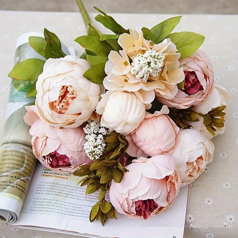 13 Heads Silk Peony Bouquet, Artificial Peony Flowers for Home Decoration and Wedding - DIY Handmade and Bridal Bouquet, Indoor and Outdoor Decoration
13 Heads Silk Peony Bouquet, Artificial Peony Flowers for Home Decoration and Wedding - DIY Handmade and Bridal Bouquet, Indoor and Outdoor Decoration