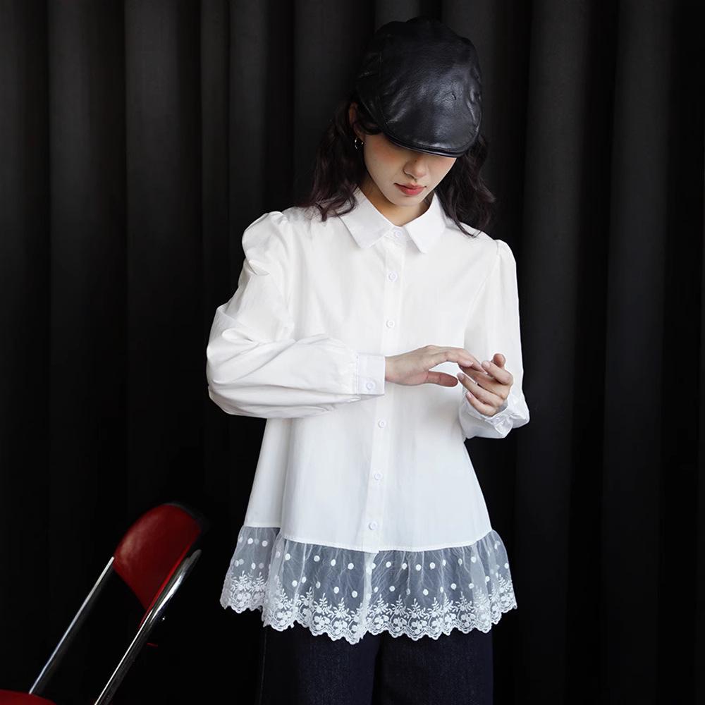2025 Spring French White Lace Patchwork Shirt - Korean Style Retro Slimming Loose Long-Sleeved Women s Top M
2025 Spring French White Lace Patchwork Shirt - Korean Style Retro Slimming Loose Long-Sleeved Women s Top M