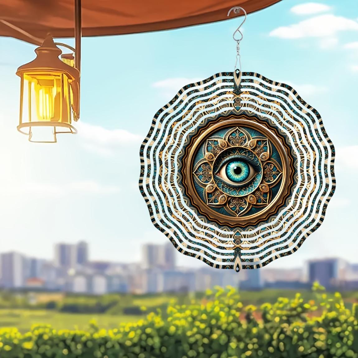 10-Inch 3D Kinetic Metal Wind Spinner – Artistic Eye Design Wall Decor, 360° Rotating Hook for Indoor/Outdoor Use 01A
10-Inch 3D Kinetic Metal Wind Spinner – Artistic Eye Design Wall Decor, 360° Rotating Hook for Indoor/Outdoor Use 01A