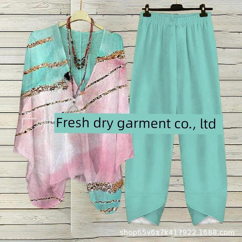 2025 European and American Cross-Border Amazon Foreign Trade Women s Clothing Digital Printing Round Neck Fashion Sports Casual Suit Two Pieces Sky Blue XXL
2025 European and American Cross-Border Amazon Foreign Trade Women s Clothing Digital Printing Round Neck Fashion Sports Casual Suit Two Pieces Sky Blue XXL