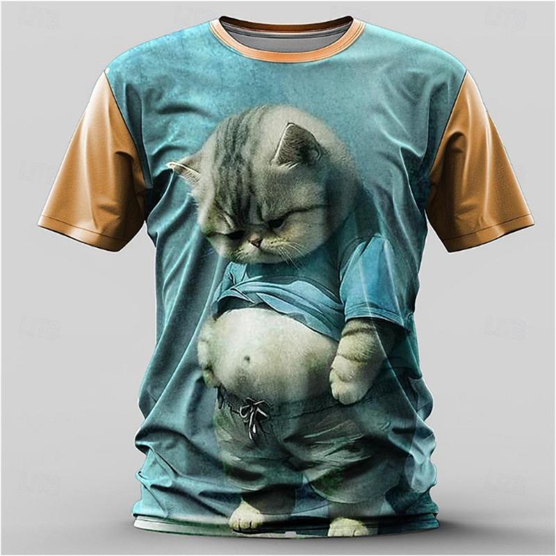 Футболка Kawaii Cat для мужчин с принтом животных, короткий рукав, милый топ, повседневная свободная мужская футболка, футболки больших размеров, мужская одежда
Футболка Kawaii Cat для мужчин с принтом животных, короткий рукав, милый топ, повседневная свободная мужская футболка, футболки больших размеров, мужская одежда