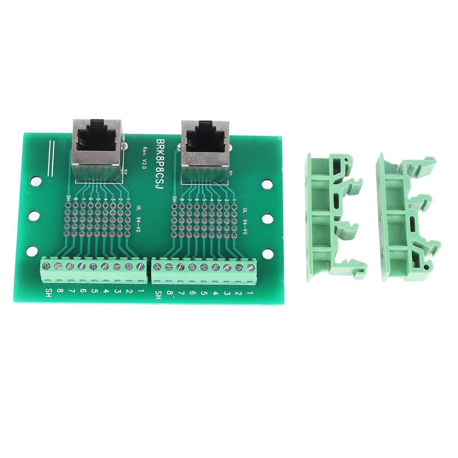 Ethernet Connector Breakout Board Fast Transmission DIN Rail Mount RJ45 M2 Terminal Block
Ethernet Connector Breakout Board Fast Transmission DIN Rail Mount RJ45 M2 Terminal Block