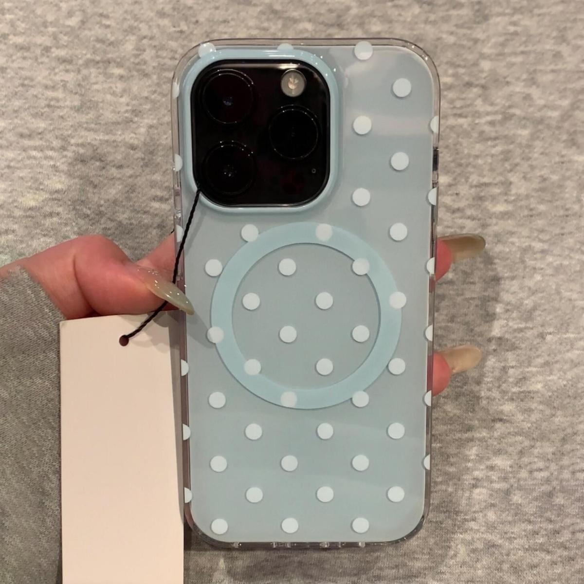 Simple Polka Dot Soft Magnetic Wireless Charge Case For iPhone 16 15 14 13 12 11 Pro Max Candy Color Jelly Shockproof Back Cover For iPhone 14Plus
Simple Polka Dot Soft Magnetic Wireless Charge Case For iPhone 16 15 14 13 12 11 Pro Max Candy Color Jelly Shockproof Back Cover For iPhone 14Plus