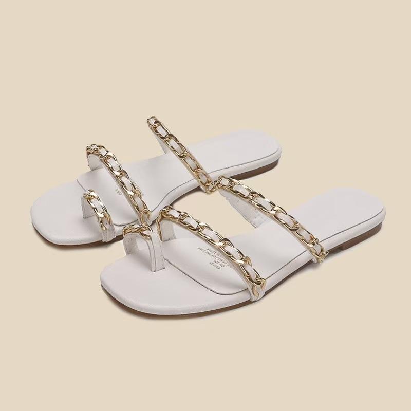 New round head fashion versatile set, toe strap chain, low-heeled flat-bottomed slippers 34 белый
New round head fashion versatile set, toe strap chain, low-heeled flat-bottomed slippers 34 белый