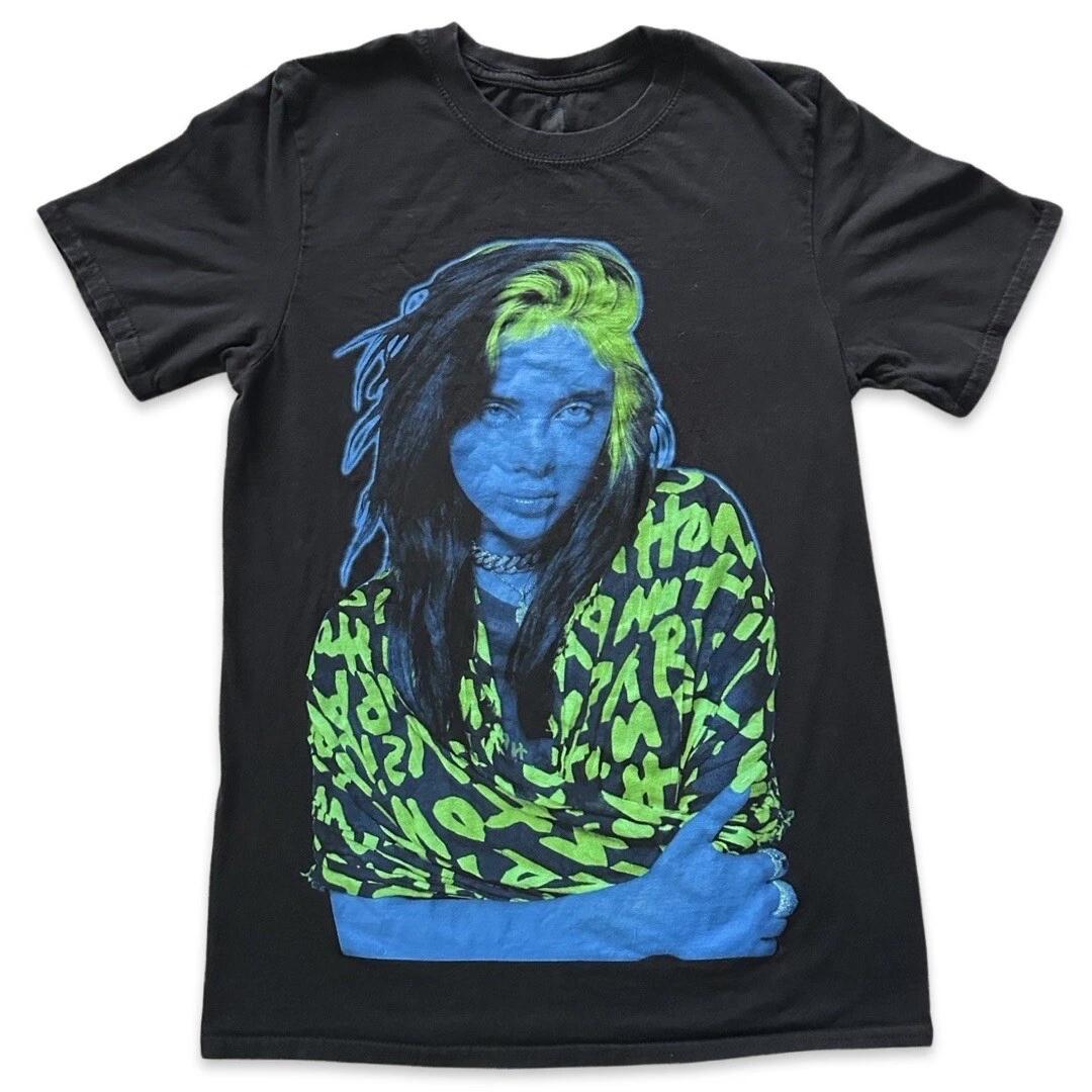 Billie Eilish Neon Green, Black Shirt, Mens Size M S
Billie Eilish Neon Green, Black Shirt, Mens Size M S