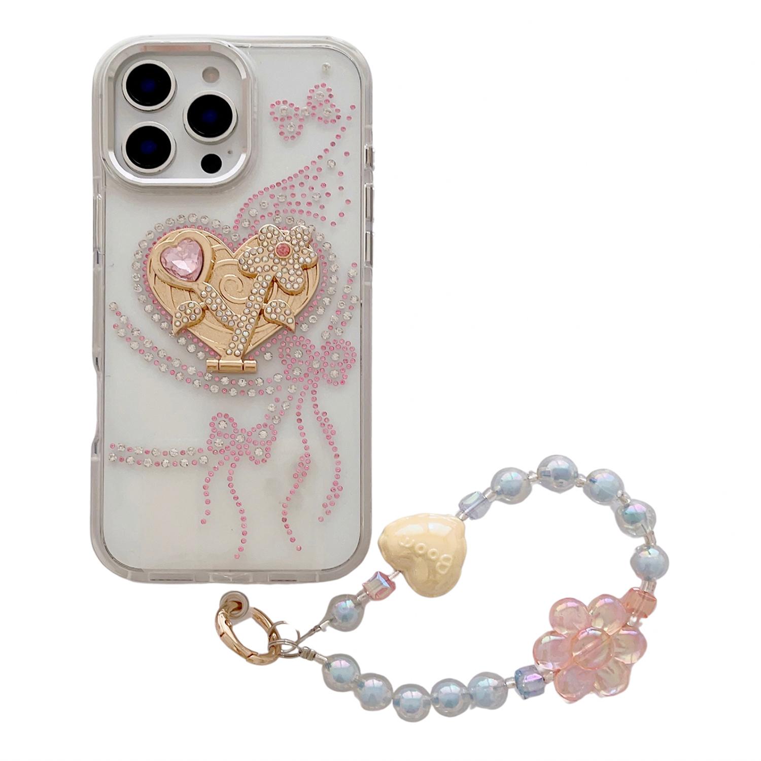 For iPhone 16 Pro Max Case with Heart Shape Kickstand,Strap Anti Drop TPU+PC Phone Cover White
For iPhone 16 Pro Max Case with Heart Shape Kickstand,Strap Anti Drop TPU+PC Phone Cover White