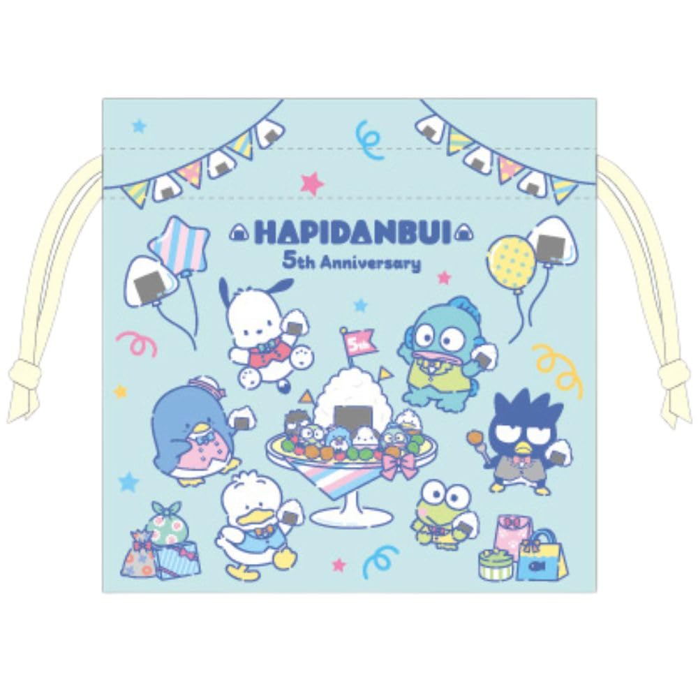 Tees Factory Sanrio Characters Ribbon Flat Drawstring Happy H200 x Bag, Tanbu/Onigiri, Approx. W200mm, SR-5530447HO
Tees Factory Sanrio Characters Ribbon Flat Drawstring Happy H200 x Bag, Tanbu/Onigiri, Approx. W200mm, SR-5530447HO