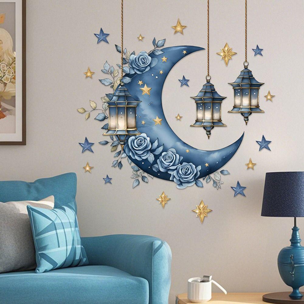 PVC Ramadan Wall Stickers Moon and Stars Wall Decals Eid Mubarak Window Stickers Holiday Party Style A
PVC Ramadan Wall Stickers Moon and Stars Wall Decals Eid Mubarak Window Stickers Holiday Party Style A