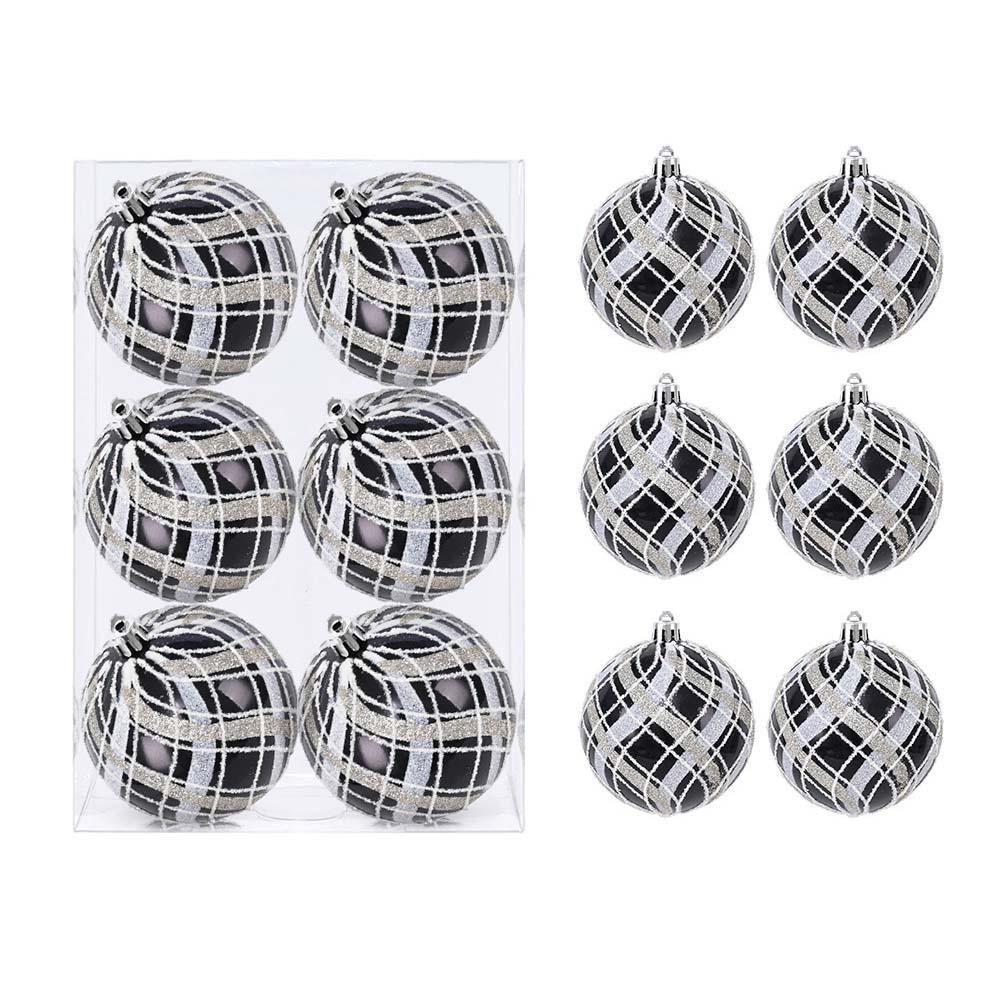 6pcs Retro Electroplated Hanging Balls Black White Xmas Tree Ornaments Party Favors 8cm
6pcs Retro Electroplated Hanging Balls Black White Xmas Tree Ornaments Party Favors 8cm