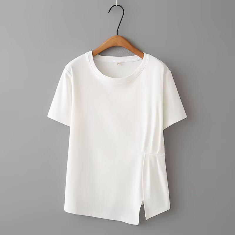 2025 Women s Plus Size Short-Sleeve Pleated T-Shirt with Irregular Waist and Round Neck 3XL білий
2025 Women s Plus Size Short-Sleeve Pleated T-Shirt with Irregular Waist and Round Neck 3XL білий