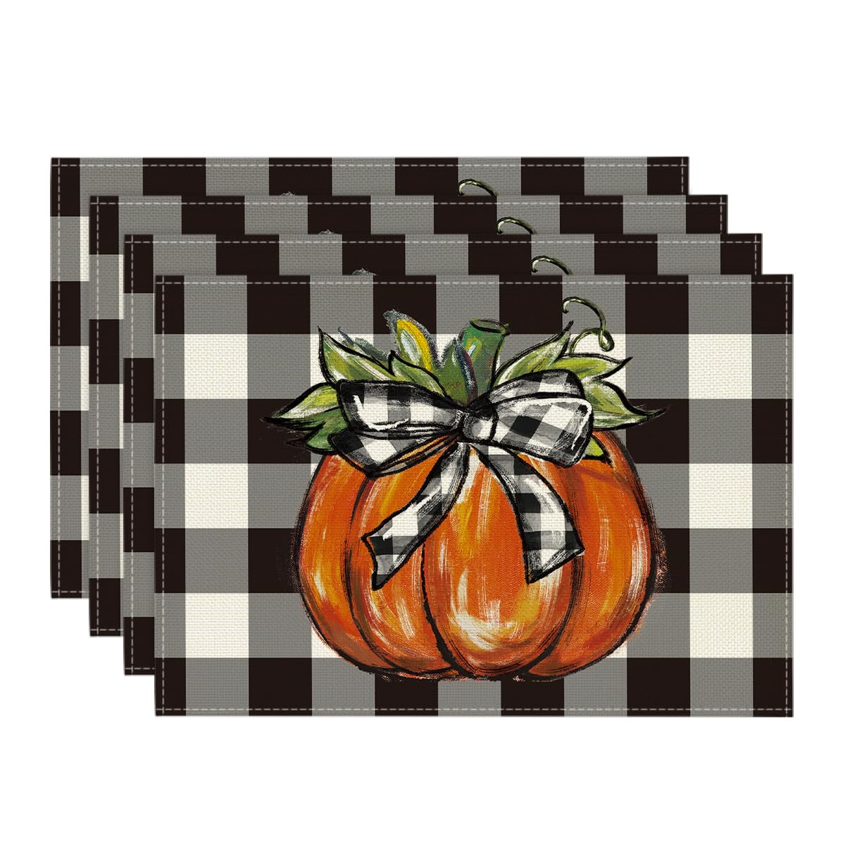 Buffalo Plaid Pumpkin Fall Placemats Set of 4, 12x18 Inch Seasonal Autumn Table Mats for Party Kitchen Dining Decoration 12 x 18 , Rectangular 4 Pcs
Buffalo Plaid Pumpkin Fall Placemats Set of 4, 12x18 Inch Seasonal Autumn Table Mats for Party Kitchen Dining Decoration 12 x 18 , Rectangular 4 Pcs