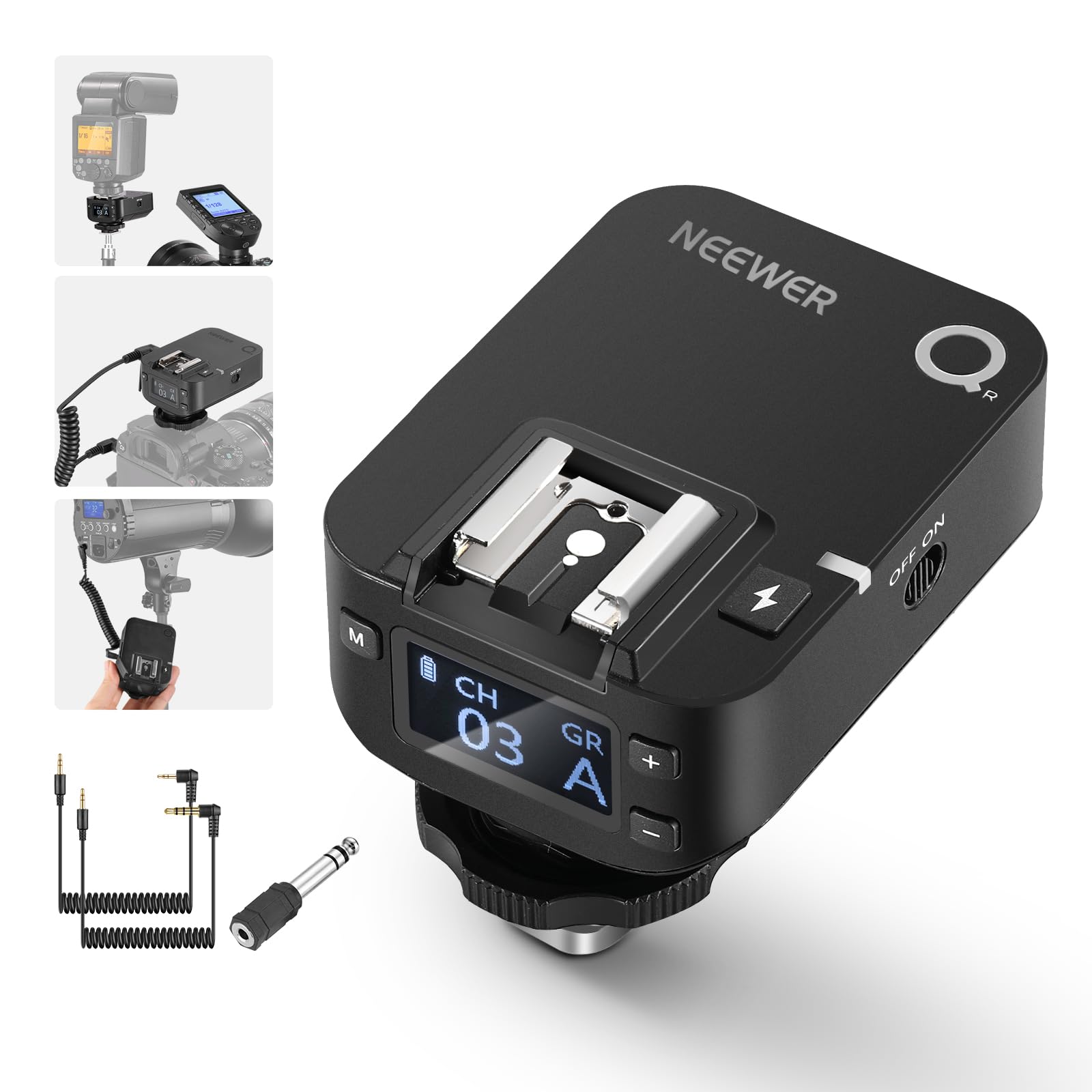 NEEWER QR Wireless Flash Receiver for NEEWER Trigger Single Contact Sync Port Hot Shoe Thread Compatible with Godox Yongnuo NEEWER Vision4 ML300W S101
NEEWER QR Wireless Flash Receiver for NEEWER Trigger Single Contact Sync Port Hot Shoe Thread Compatible with Godox Yongnuo NEEWER Vision4 ML300W S101