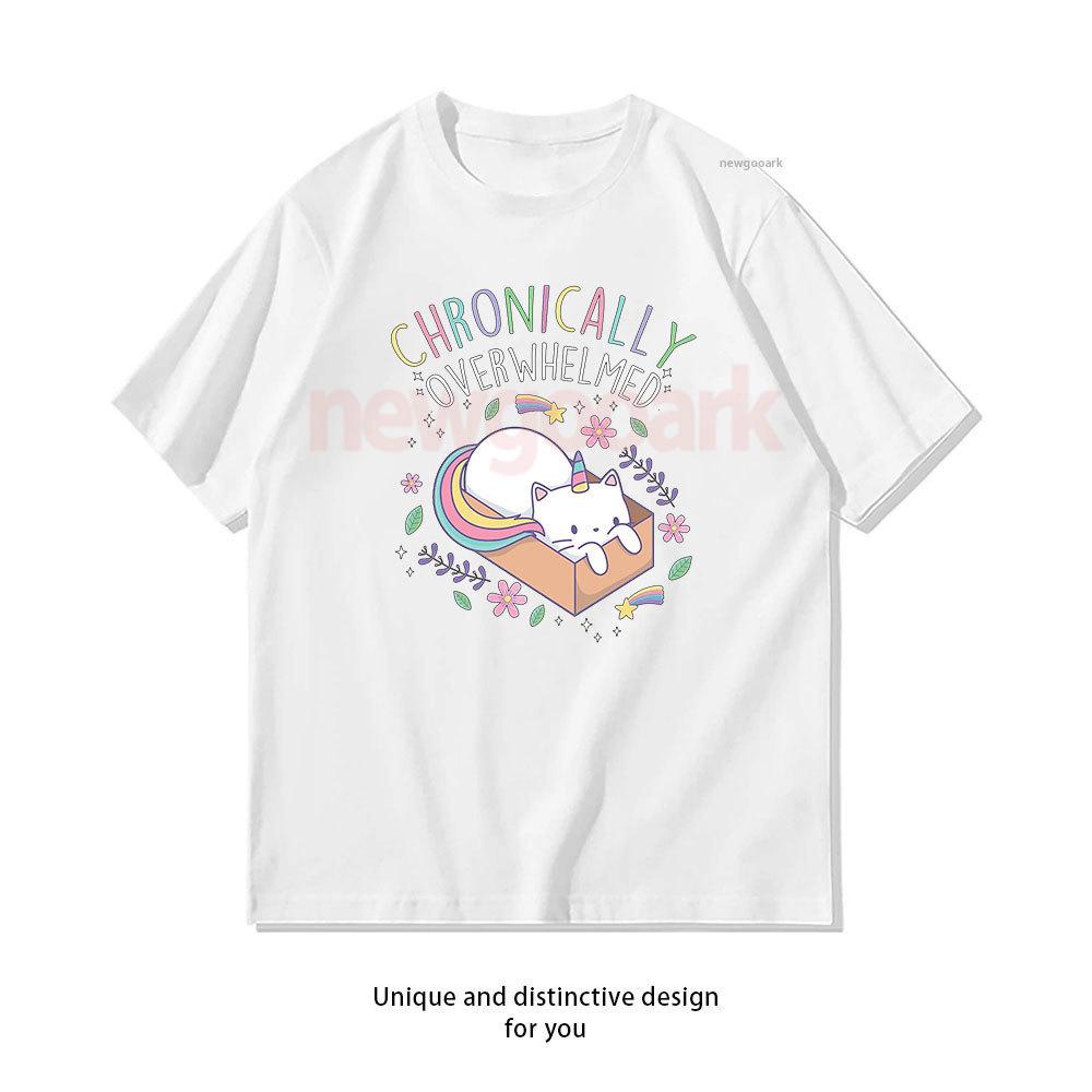 Chronically Overwhelmed ADHD Autism Caticorn TShirt Woman Man Casual Cotton Graphic T Shirts Creative Streetwear Tops Tee S
Chronically Overwhelmed ADHD Autism Caticorn TShirt Woman Man Casual Cotton Graphic T Shirts Creative Streetwear Tops Tee S