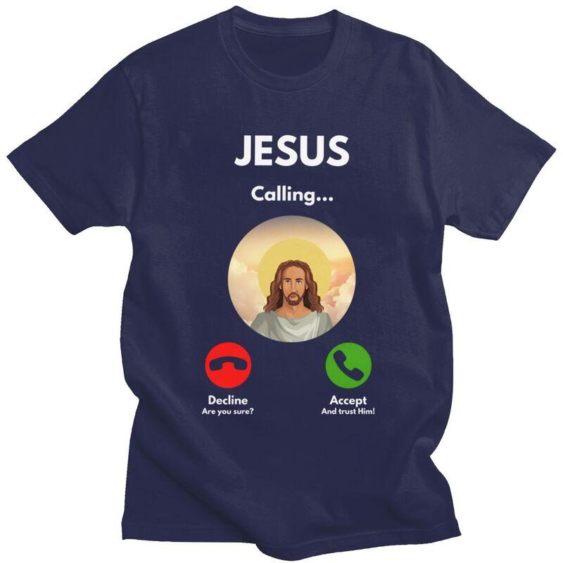 Jesus Is Calling T Shirt Men 100 Cotton Tshirt Funny Christian Quote Joke Tees Fashion Tshirt For Husband Boyfriend 4XL
Jesus Is Calling T Shirt Men 100 Cotton Tshirt Funny Christian Quote Joke Tees Fashion Tshirt For Husband Boyfriend 4XL