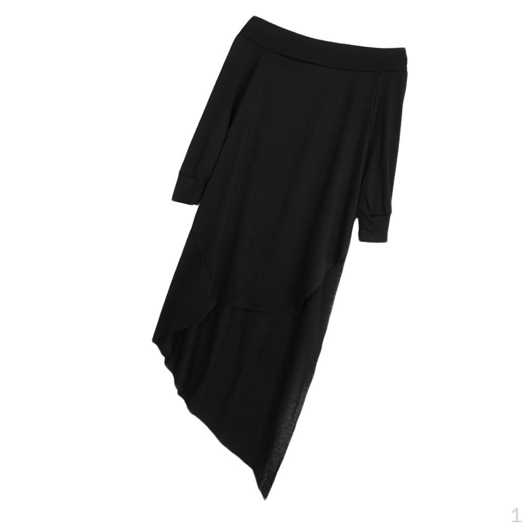 Women Off-Shoulder Long Sleeve Side Slit Black S
Women Off-Shoulder Long Sleeve Side Slit Black S